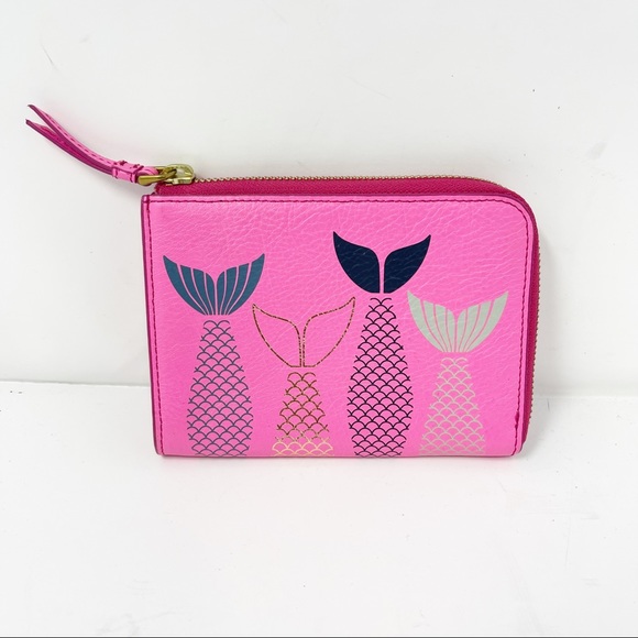 Fossil Handbags - Fossil Mermaid Tail Pink L Zip Wallet